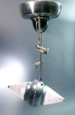 Custom ceiling fixture, created for a staircase in a home.