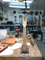 Testing the lamp final design, with major components, except lampshade.