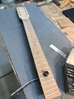 Fingerboard, testing final mounting of lamp switch.